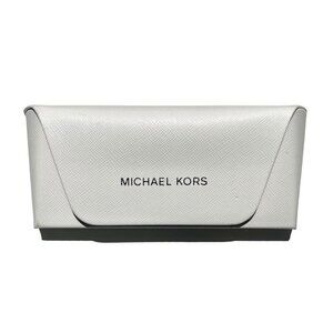 Michael Kors sunglass case eyeglass faux leather soft white cloth booklet NEW